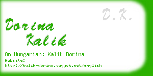 dorina kalik business card